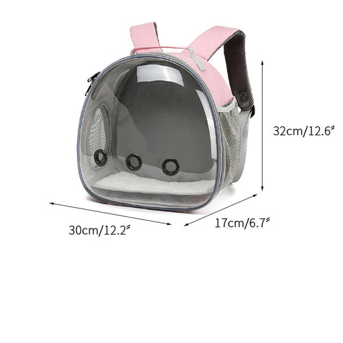 Bubble cat backpack carrier with breathable air vents